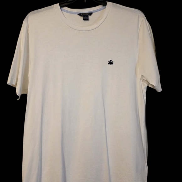 Brooks Brothers Supima® Cotton Logo T-Shirt - White SZ Large 22 P2P 28.5" L - Picture 5 of 8